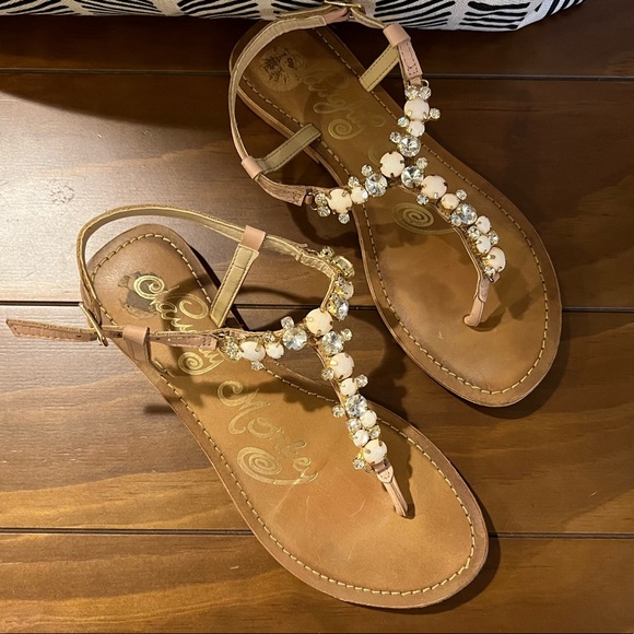 naughty monkey Shoes - Gems & Leather Party Sandals